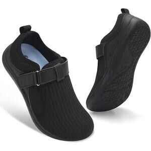 Spesoul Womens Size 9.5  Black Sneakers Adjustable Strap Barefoot Shoes